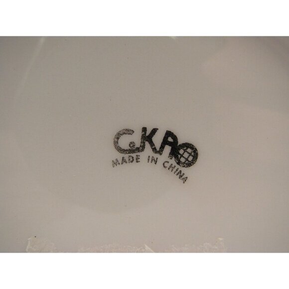 Hand Painted Floral Pattern Ceramic Planter Spring Easter Scalloped Edge Pastels - Picture 6 of 9